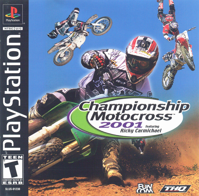 Championship Motocross 2001 box art for Playstation